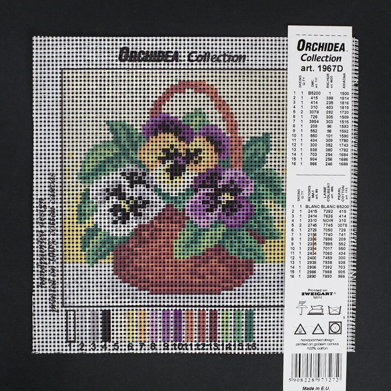 Orchidea 15×15 cm Printed Gobelin 1967D