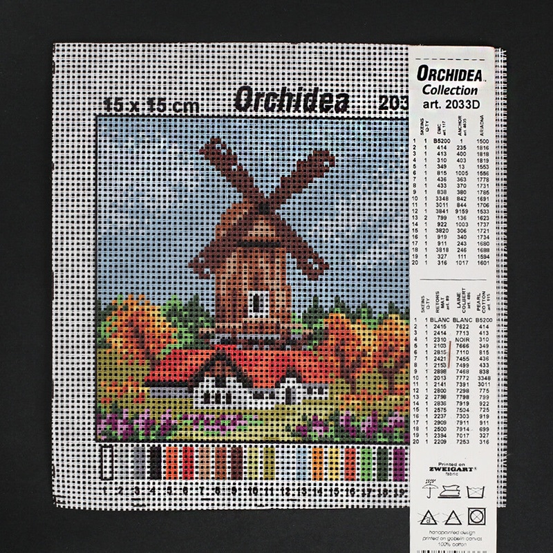 Orchidea 15×15 cm Printed Gobelin 2033D