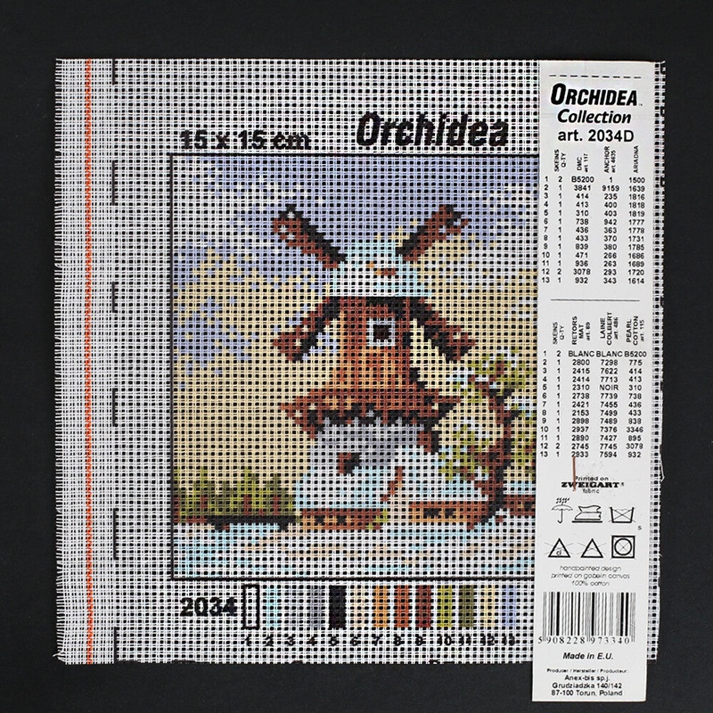 Orchidea 15×15 cm Printed Gobelin 2034D
