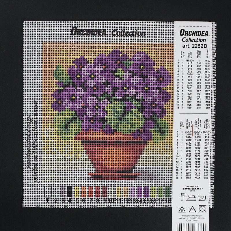 Orchidea 15×15 cm Printed Gobelin 2252D