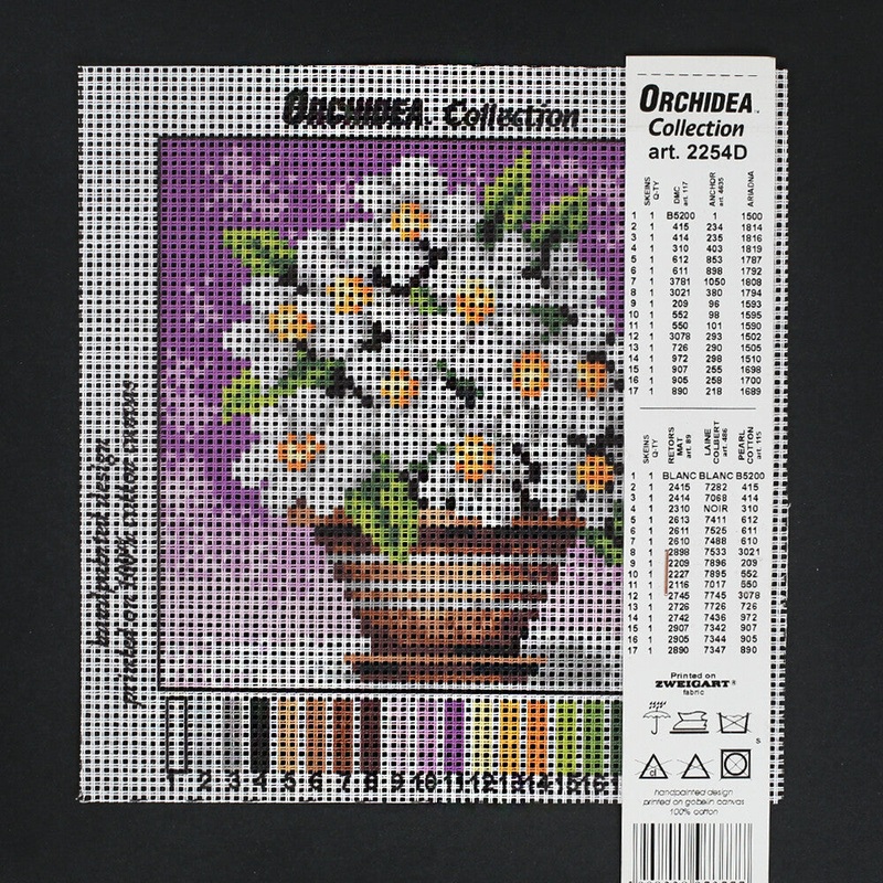 Orchidea 15×15 cm Printed Gobelin 2254D