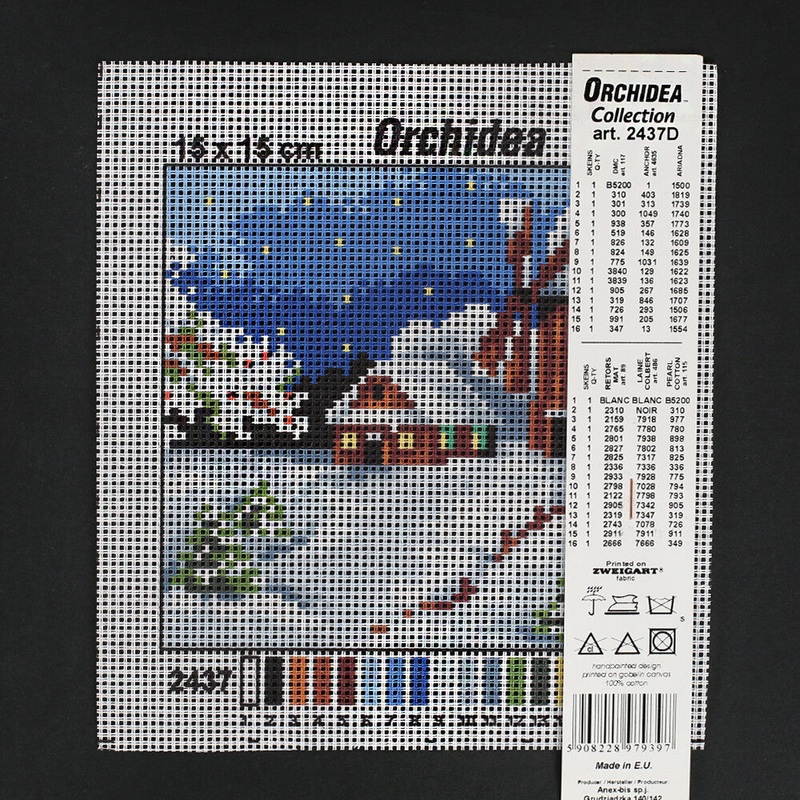 Orchidea 15×15 cm Printed Gobelin 2437D