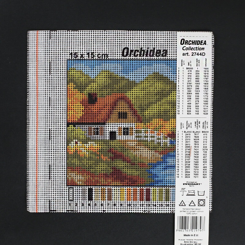 Orchidea 15×15 cm Printed Gobelin 2744D