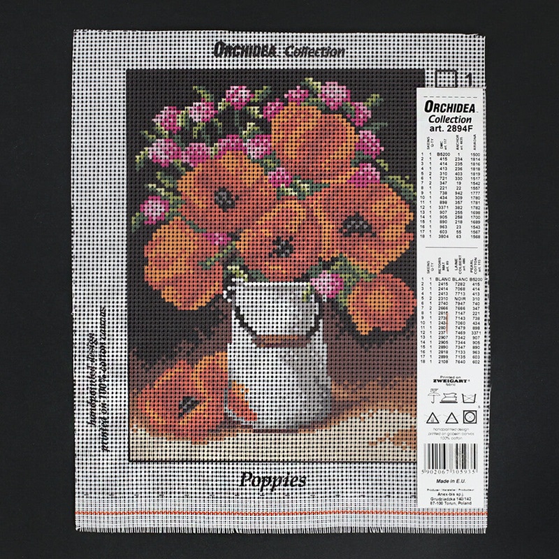 Orchidea 18×24 cm Poppies Printed Gobelin 2894F