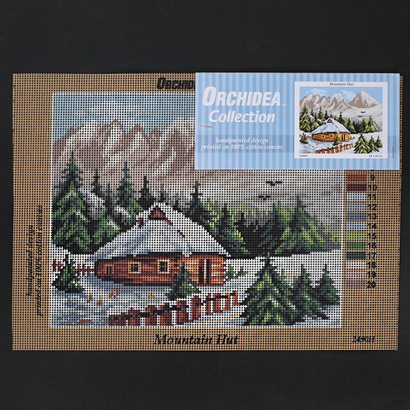 Orchidea 24×30 cm Mountain Hut Printed Gobelin 2490H