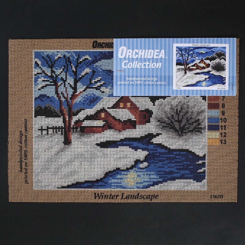 Orchidea 24×30 cm Winter Landscape Printed Gobelin 1763H