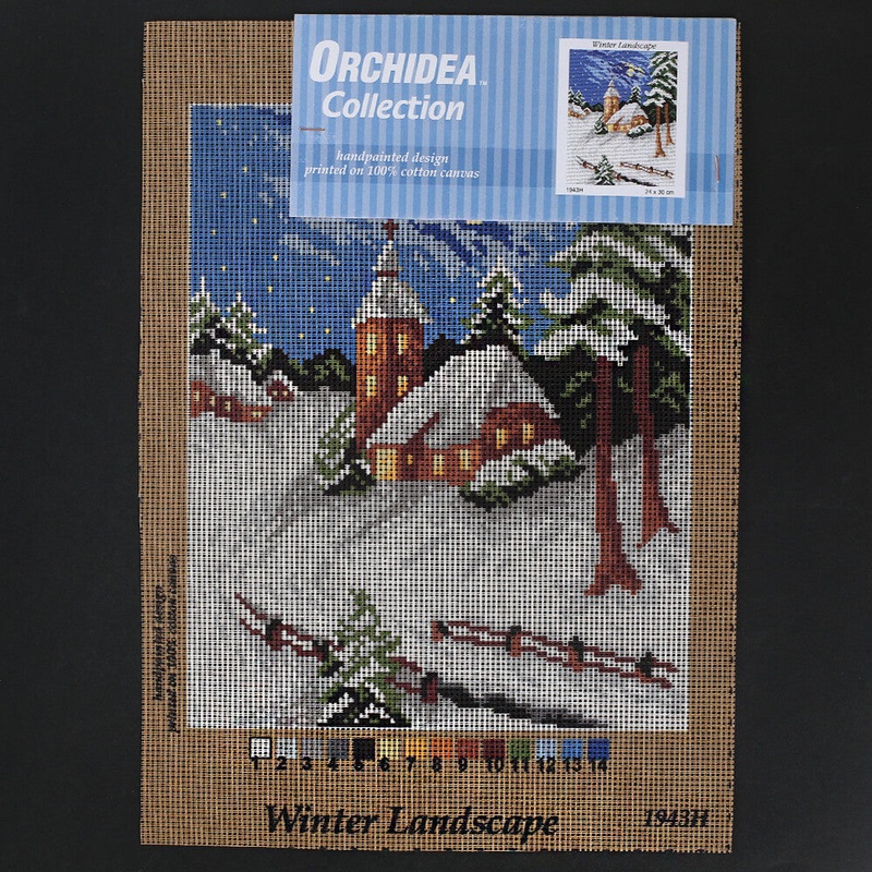 Orchidea 24×30 cm Winter Landscape Printed Gobelin 1943H