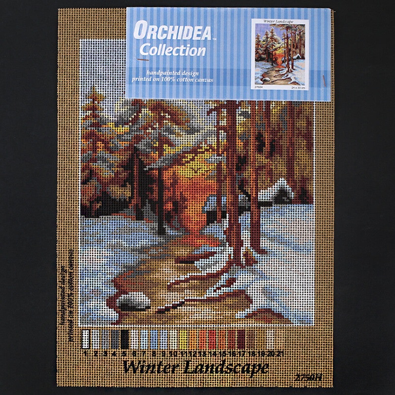 Orchidea 24×30 cm Winter Landscape Printed Gobelin 2750H