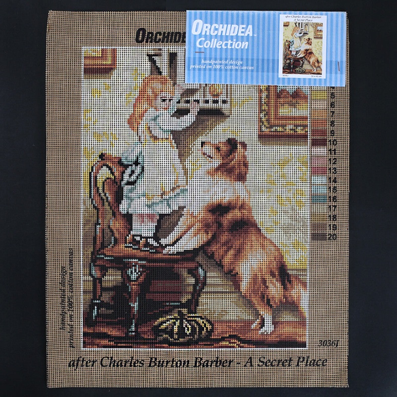 Orchidea 30×40 cm Charles Burton Barber – A Secret Place Printed Gobelin 3036J