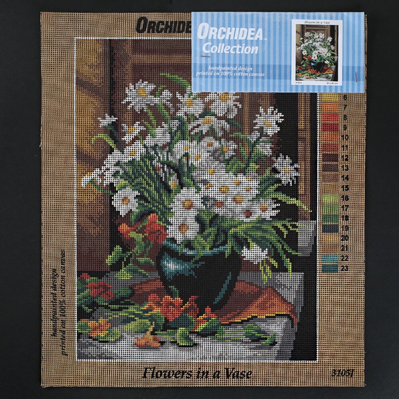 Orchidea 30×40 cm Flowers in A Vase Printed Gobelin 3105J