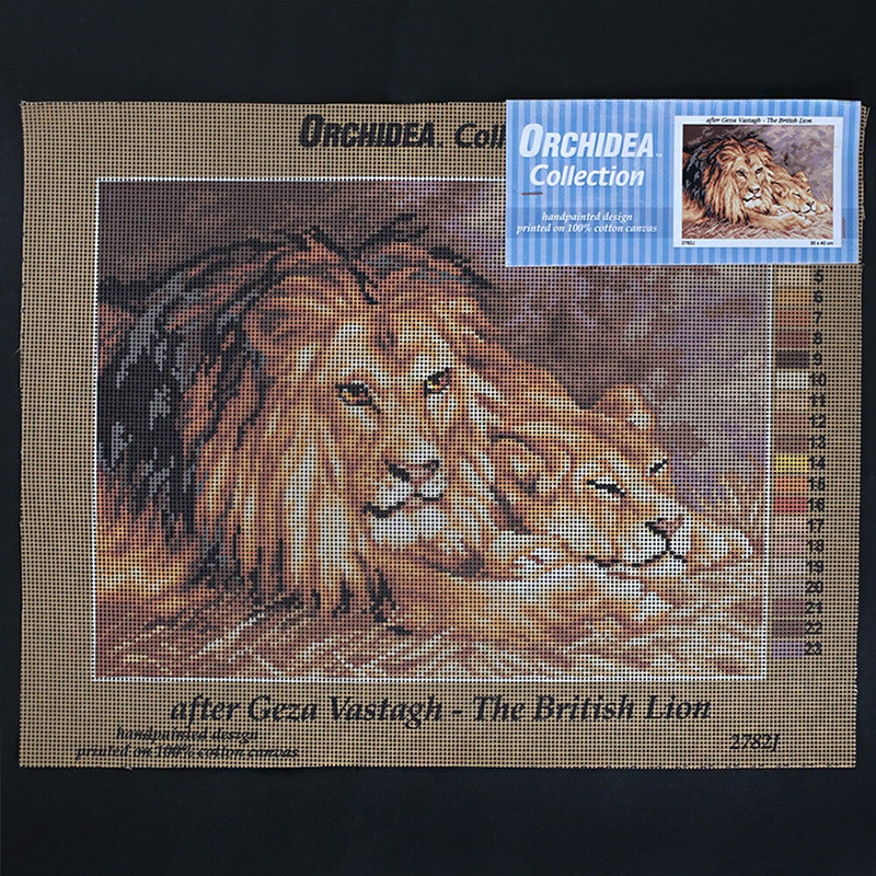 Orchidea 30×40 cm Geza Vastagb – The British Lion Printed Gobelin 2782J