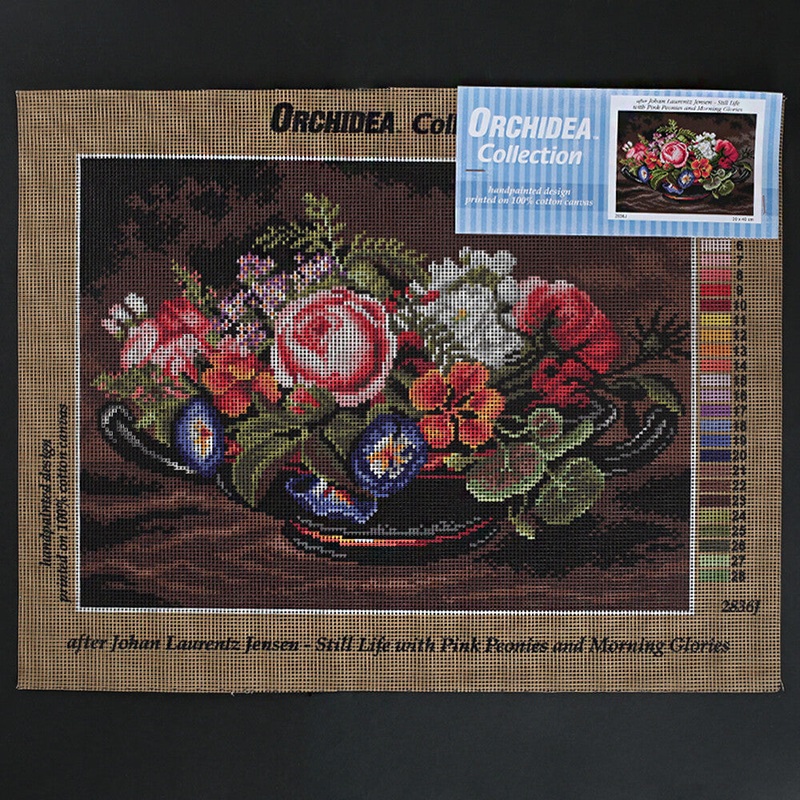 Orchidea 30×40 cm Joban Laurentz Jensen – Still Life With Pink Peonies And Morning Glories Printed G