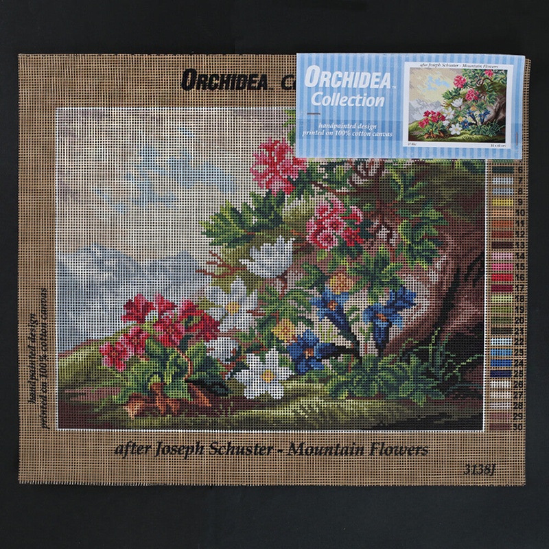 Orchidea 30×40 cm Joseph Schuster – Mountain Flowers Printed Gobelin 3138J