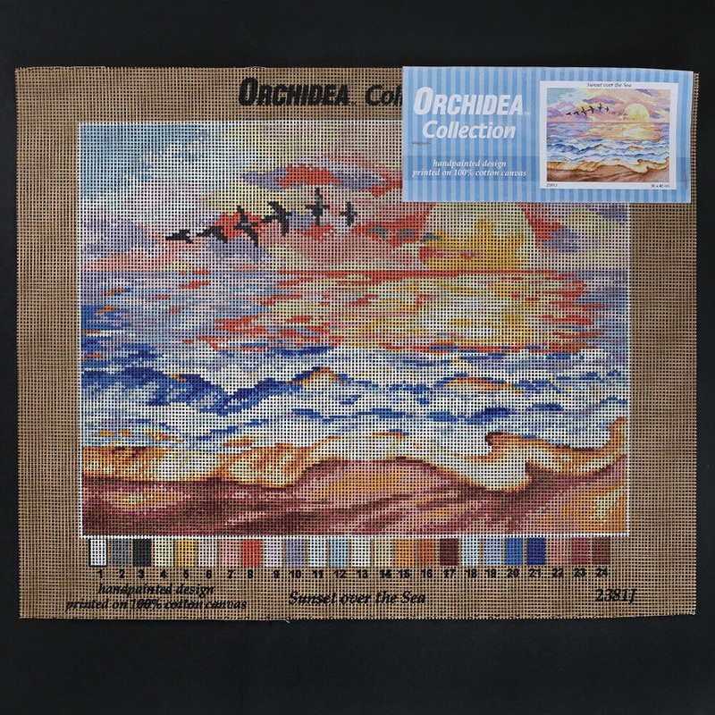 Orchidea 30×40 cm Sunset Over The Sea Printed Gobelin 2381J