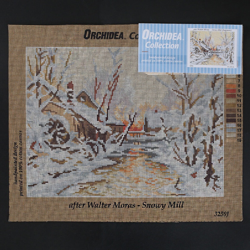 Orchidea 30×40 cm Walter Moras – Snowy Mill Fragment Printed Gobelin 3259J