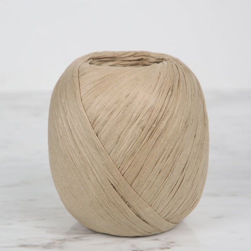 Iplix Natural Raffia Paper Yarn ,Beige – 39D