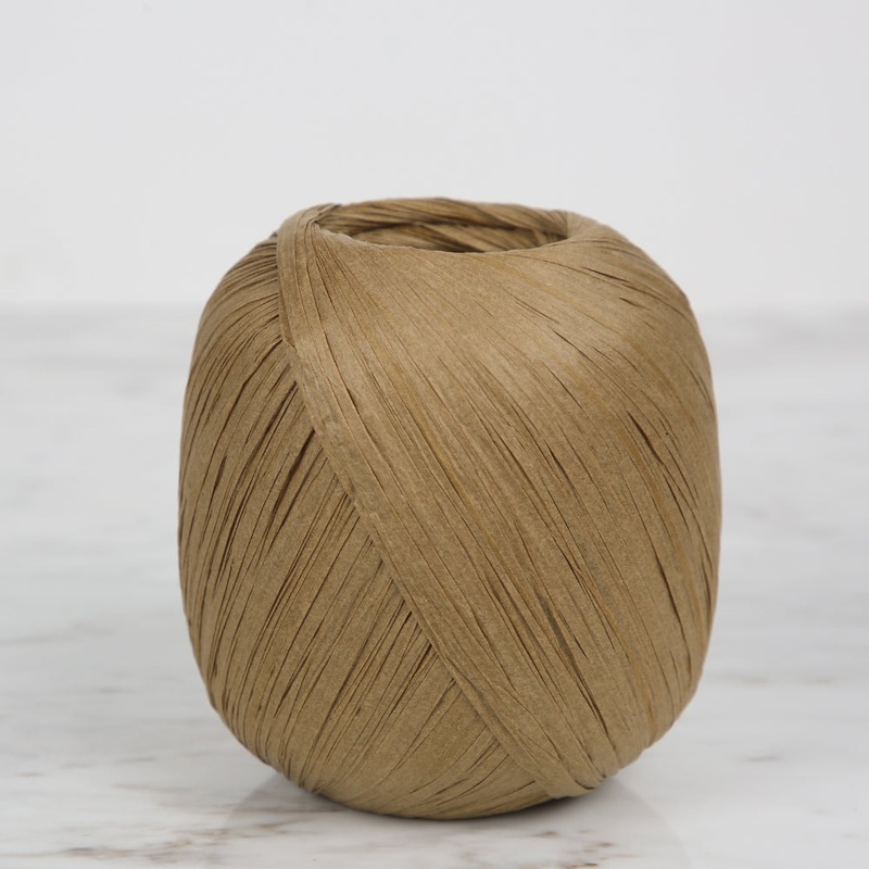 Iplix Natural Raffia Paper Yarn ,Beige – 42