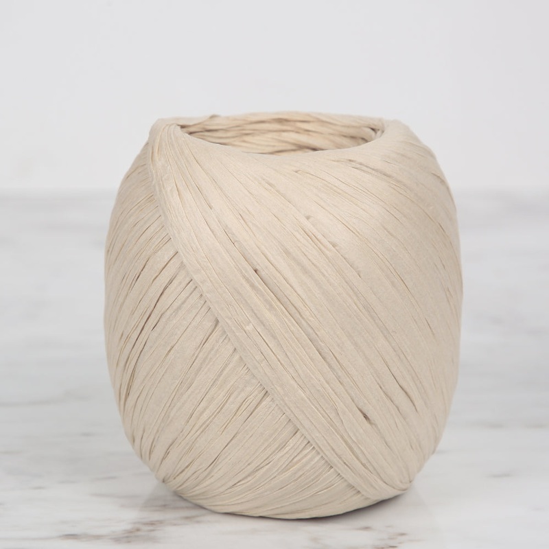 Iplix Natural Raffia Paper Yarn ,Beige – 45B