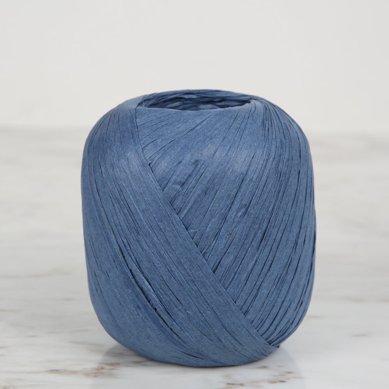 Iplix Natural Raffia Paper Yarn ,Blue – 5