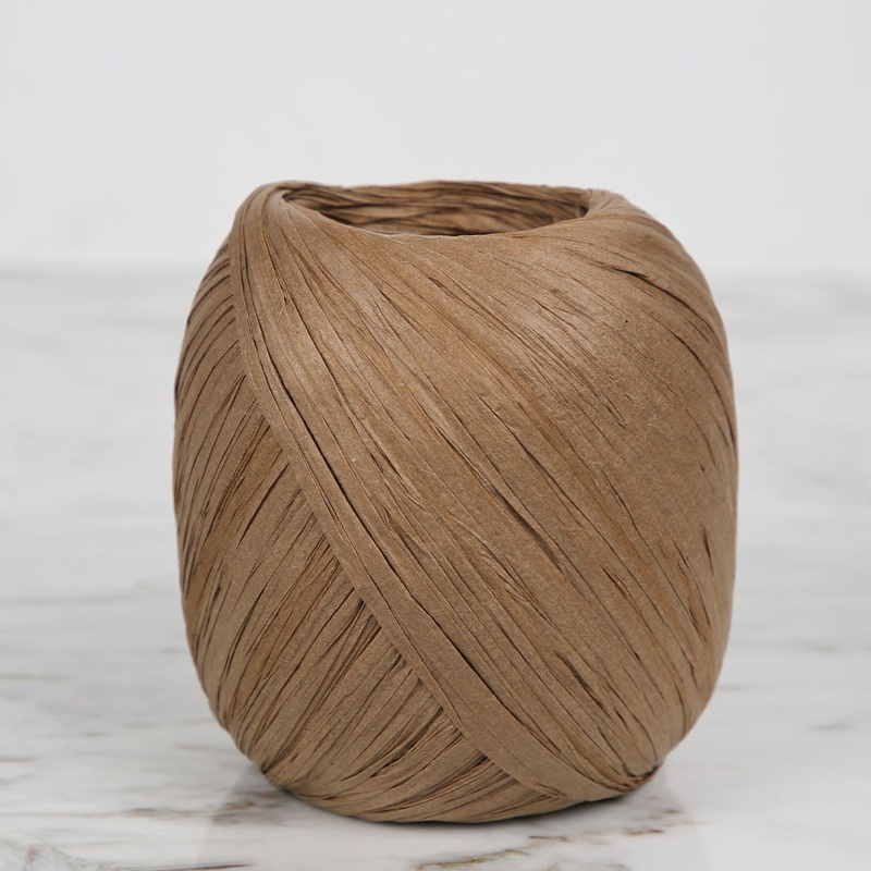 Iplix Natural Raffia Paper Yarn ,Brown – 007