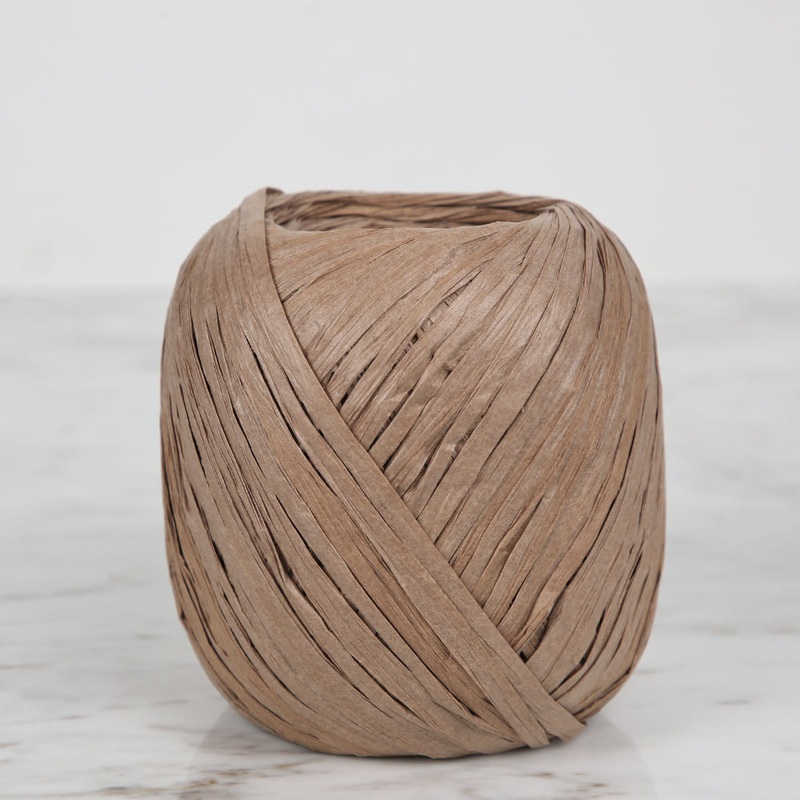 Iplix Natural Raffia Paper Yarn ,Brown – 34