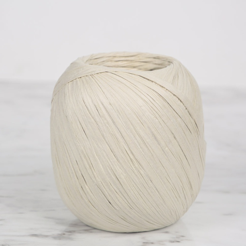 Iplix Natural Raffia Paper Yarn ,Cream – 27