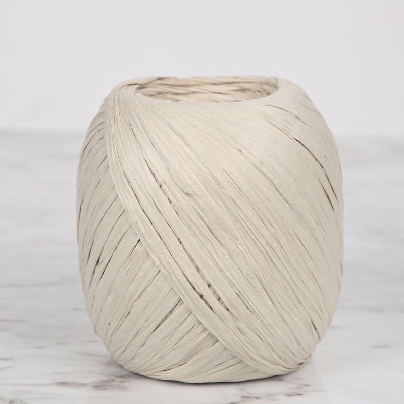 Iplix Natural Raffia Paper Yarn ,Cream – 45