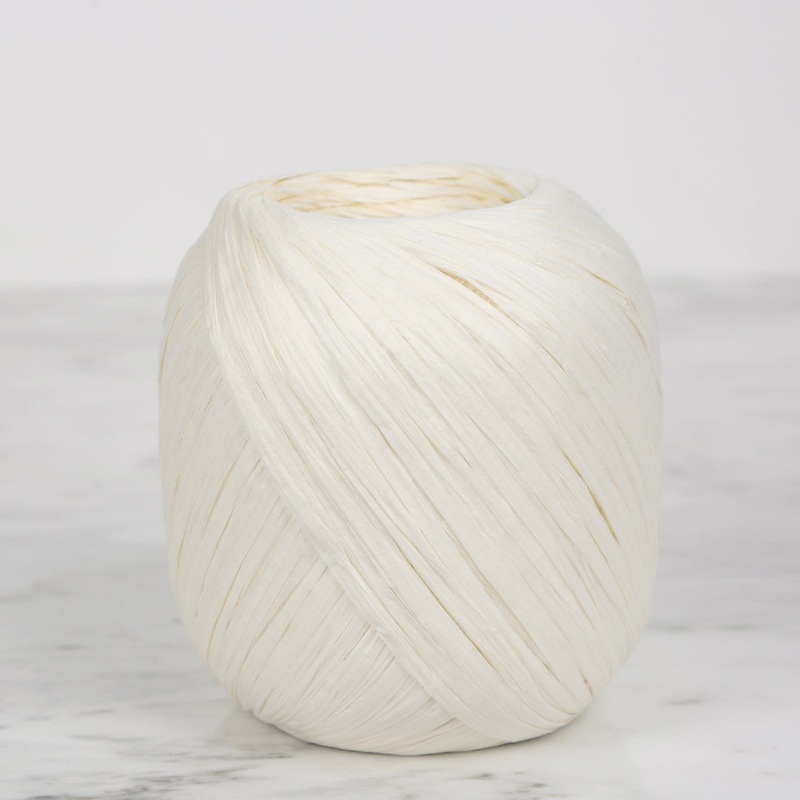 Iplix Natural Raffia Paper Yarn ,Cream – 8