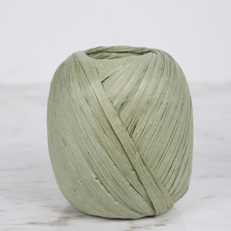 Iplix Natural Raffia Paper Yarn ,Green – 81