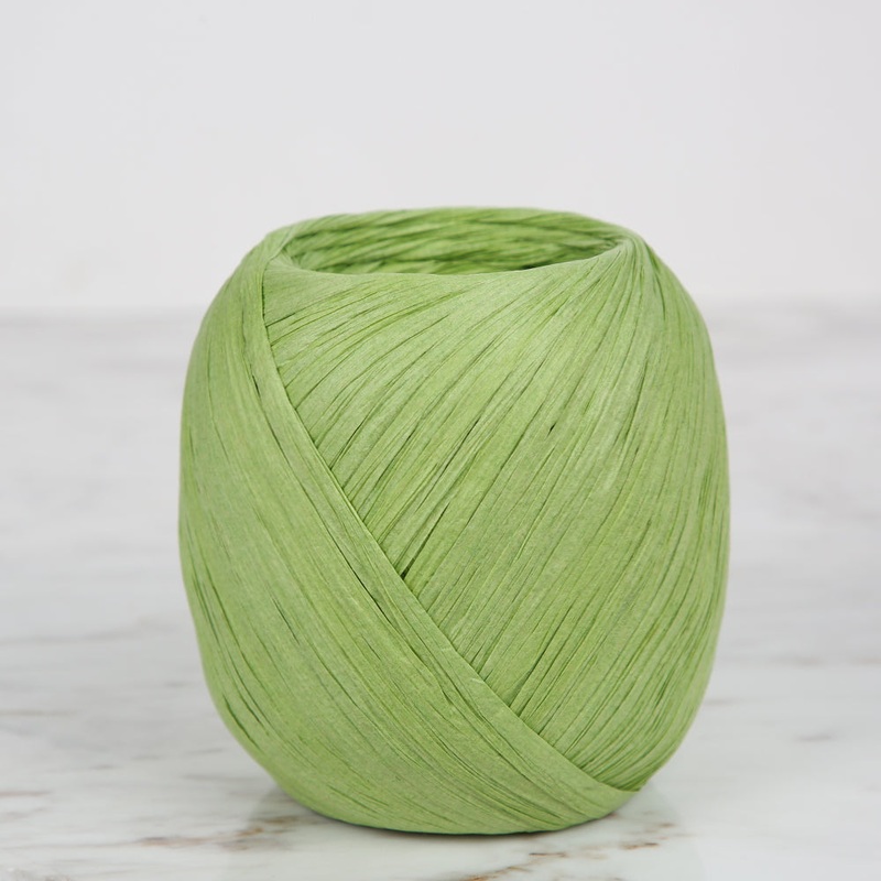 Iplix Natural Raffia Paper Yarn ,Green – 93