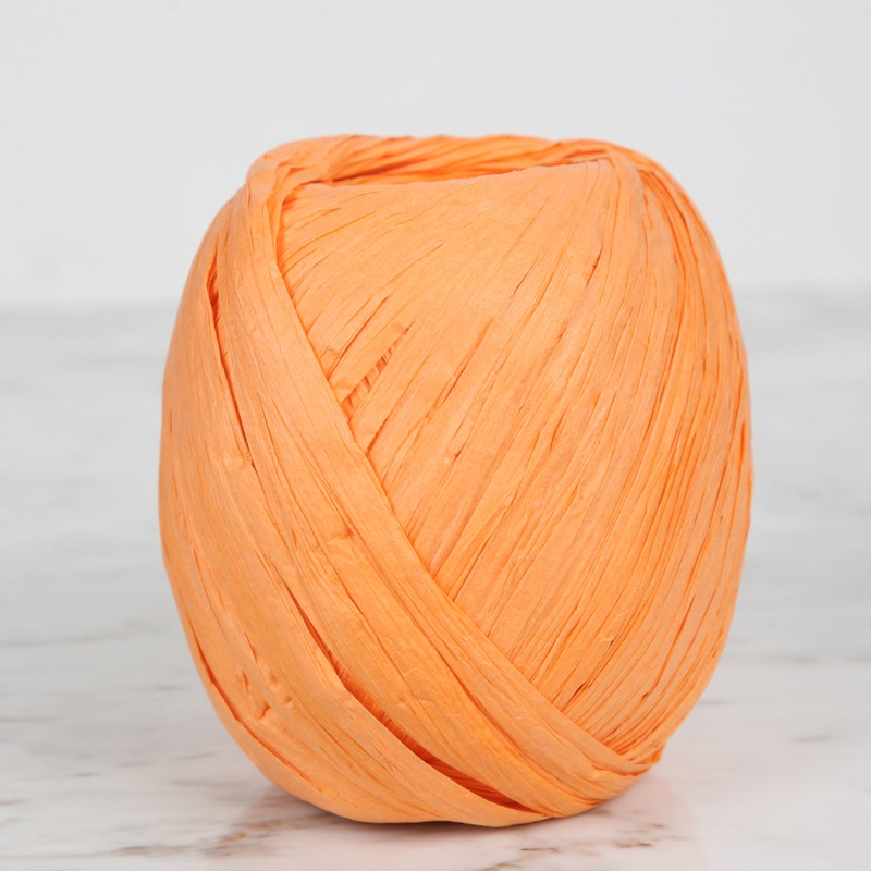 Iplix Natural Raffia Paper Yarn ,Orange – 18