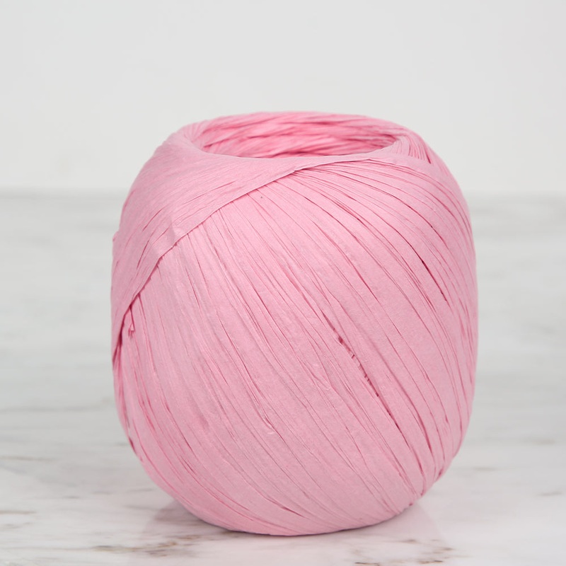 Iplix Natural Raffia Paper Yarn ,Pink – 23