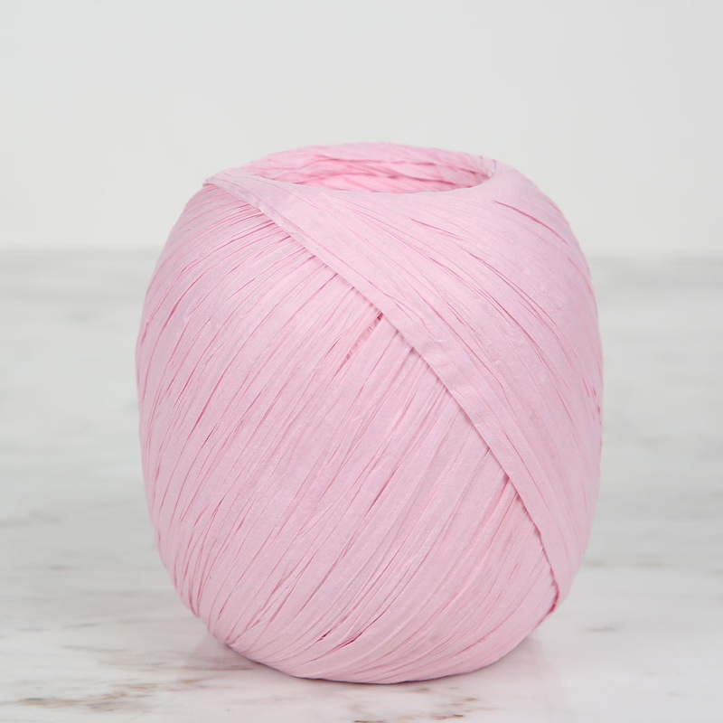Iplix Natural Raffia Paper Yarn ,Pink – 76