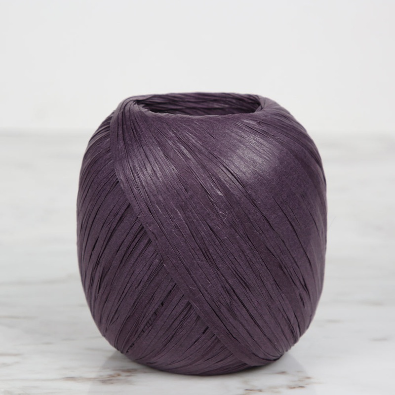 Iplix Natural Raffia Paper Yarn ,Purple – 58