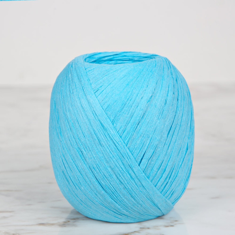 Iplix Natural Raffia Paper Yarn ,Turquoise – 3