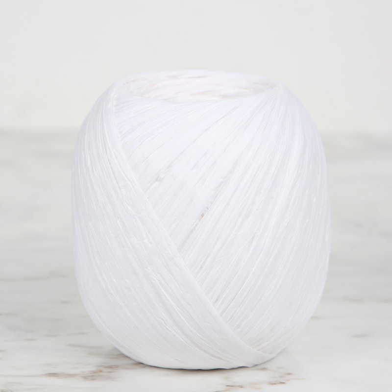 Iplix Natural Raffia Paper Yarn ,White – 14