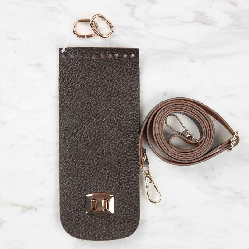 Knitme Clip Phone Set 8.5×20 cm Brown BA-0047