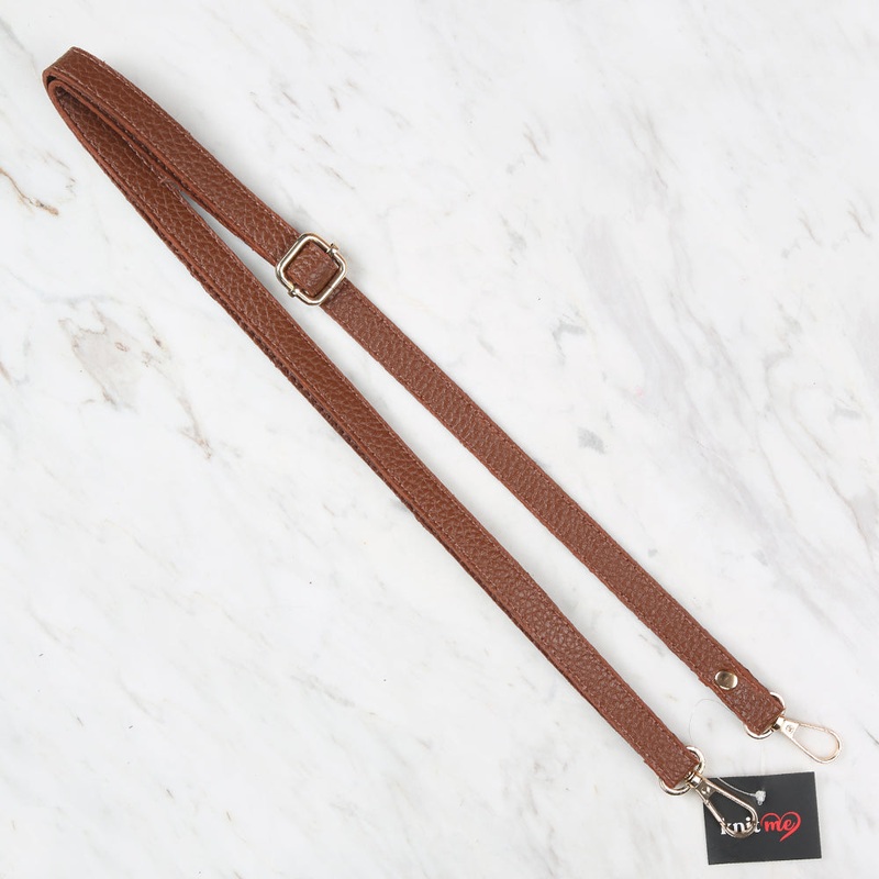 Knitme Sliding Buckle Bag Strap 135×1.5 cm Brown BA-0073