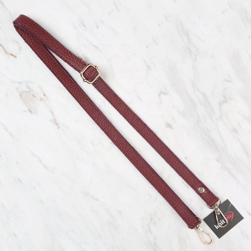 Knitme Sliding Buckle Bag Strap 135×1.5 cm Claret Red BA-0073