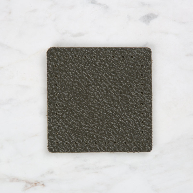 Knitme Square Leather 8×8 cm Green BA-0051