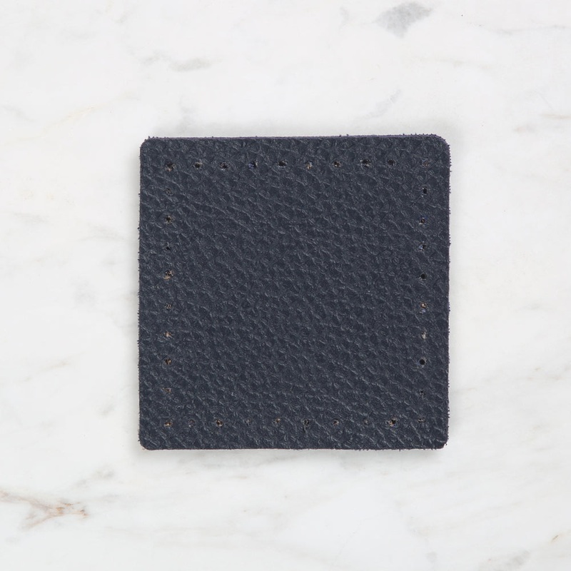 Knitme Square Leather 8×8 cm Navy Blue BA-0051