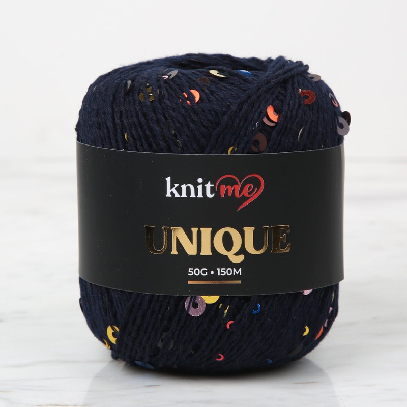 Knitme UNIQUE Hand Knitting Yarn, Navy Blue – 24