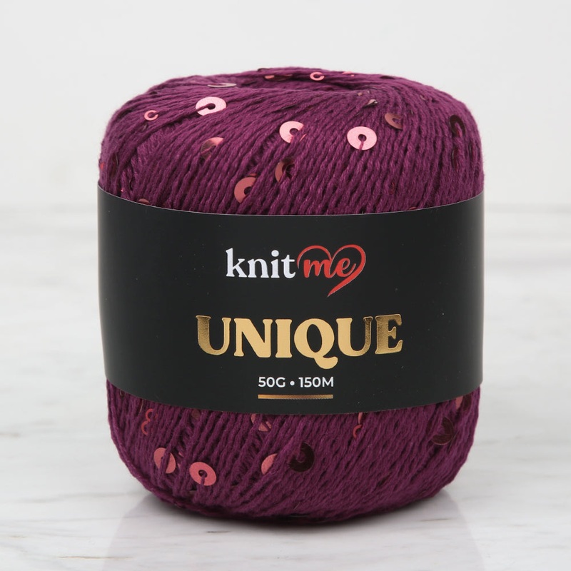 Knitme UNIQUE Hand Knitting Yarn, Purple  – 21