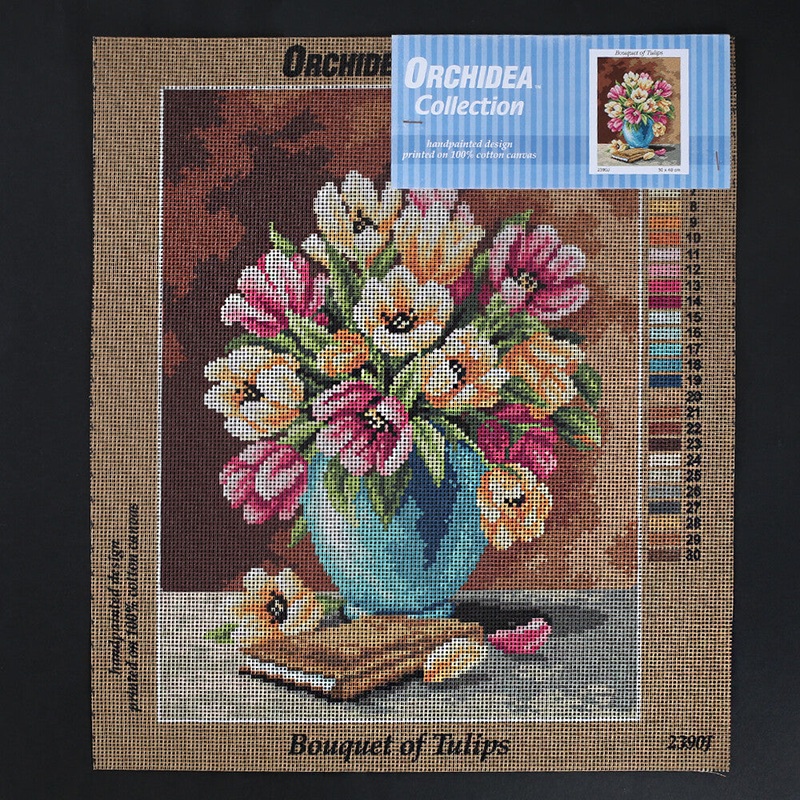 Orchidea 30×40 cm Bouquet Of Tulips Printed Gobelin 2390J