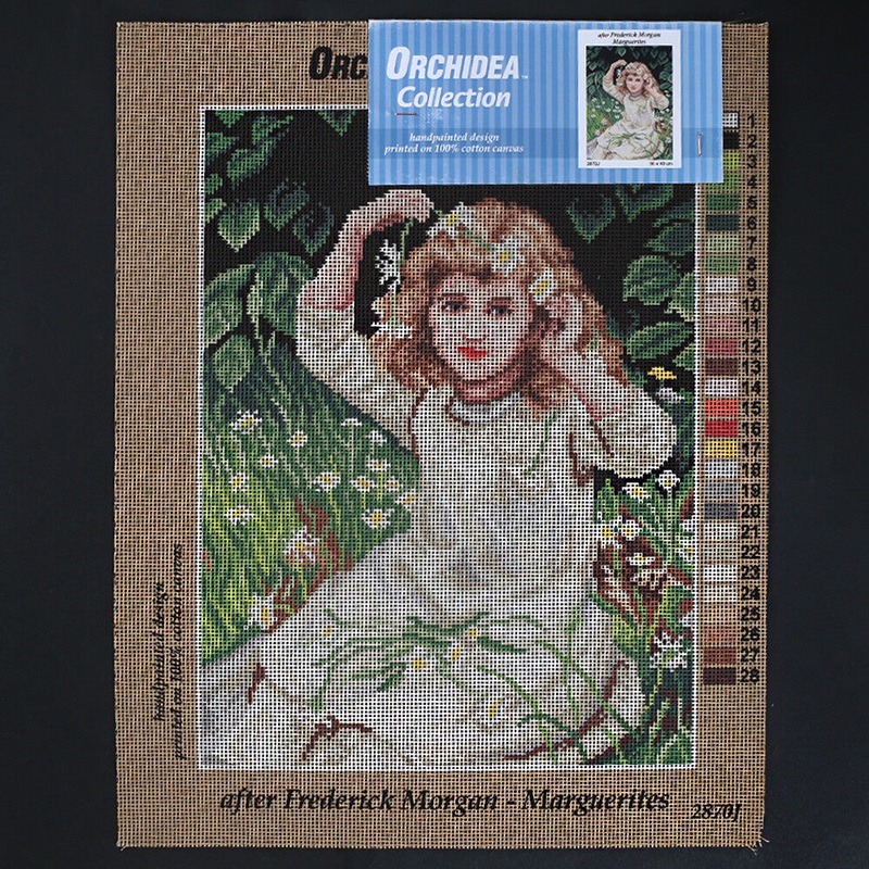 Orchidea 30×40 cm Frederick Morgan Marguerites Printed Gobelin 2870J