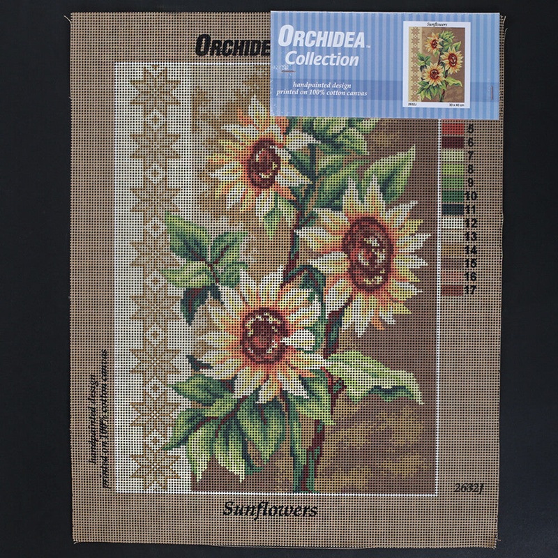 Orchidea 30×40 cm Sunflowers Printed Gobelin 2632J