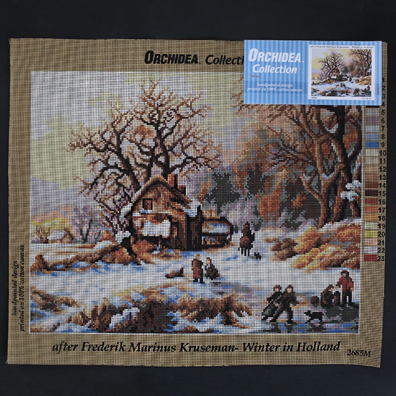 Orchidea 40×50 cm Frederik Marinus Kruseman – Winter in Holland Printed Gobelin 2685M
