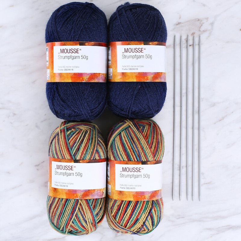 Createlli 4 Skeins Socks Yarn, Variegated – 002