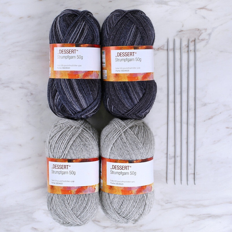 Createlli 4 Skeins Socks Yarn, Variegated – 009