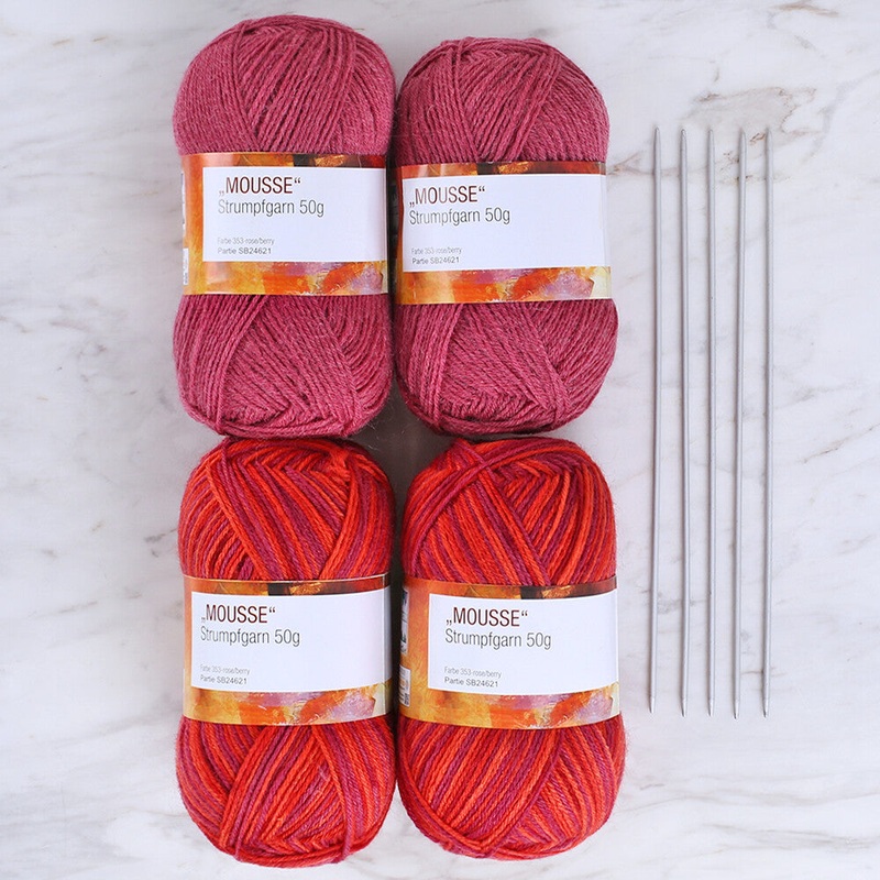 Createlli 4 Skeins Socks Yarn, Variegated – 353